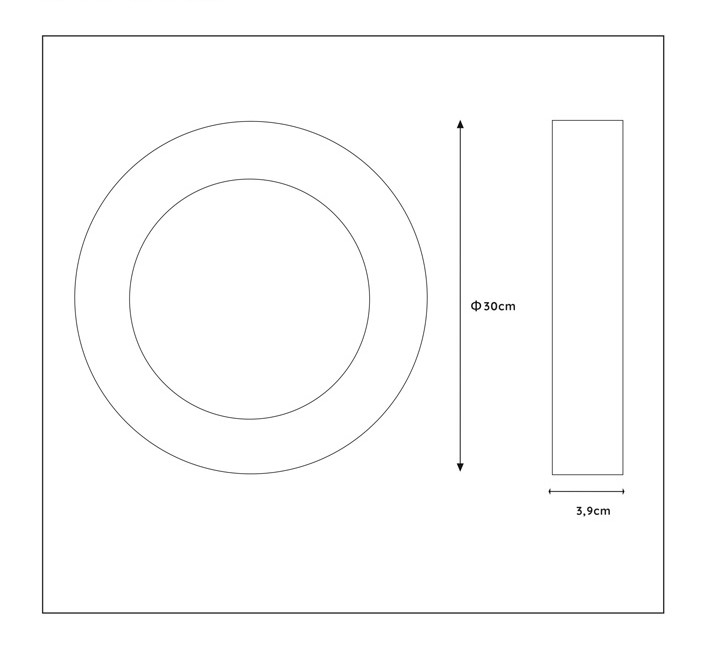 Lucide Brice ronde plafondlamp 30cm 30W wit