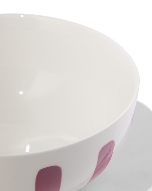 bol Ø15 cm Tablemates new bone blanc avec du rose