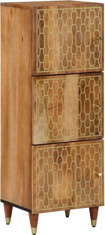 vidaXL - Hoge Kast - Massief Mangohout - 40x33x110 cm