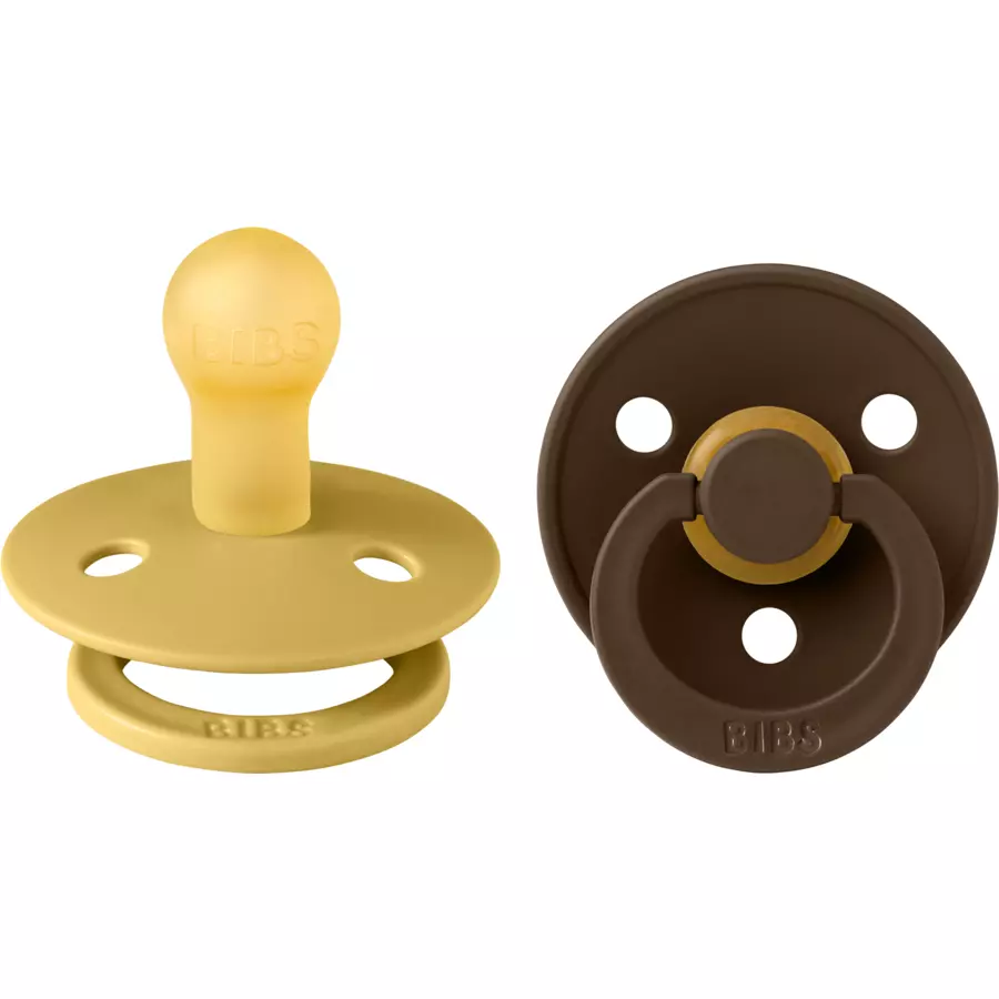 BIBS® Schnuller Colour MustardMocha 0-6 Monate, 2 Stk.