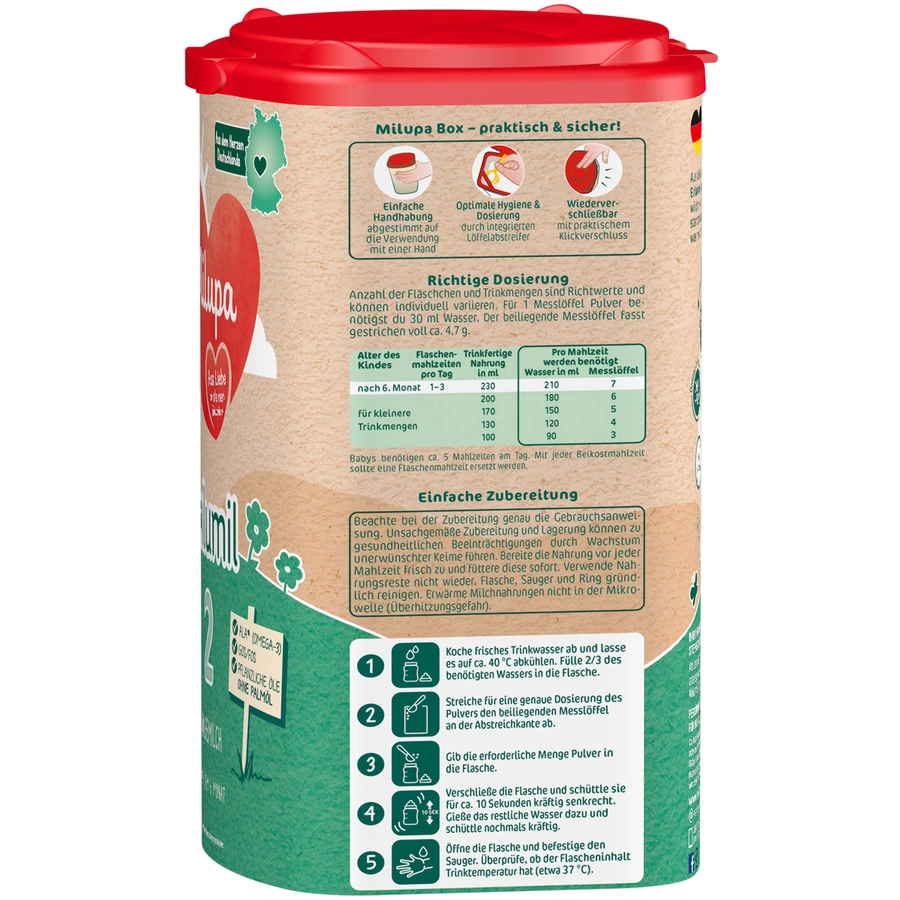 Milupa Folgemilch Milumil 2 800 g nach dem 6. Monat
