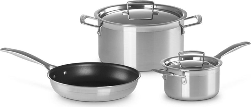 Classic - Pannenset - Zilver - Roestvrij Staal - 3-delige Set