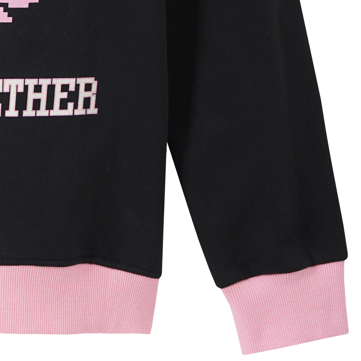 Yigga Minecraft Sweatshirt mit Print schwarz / rosa