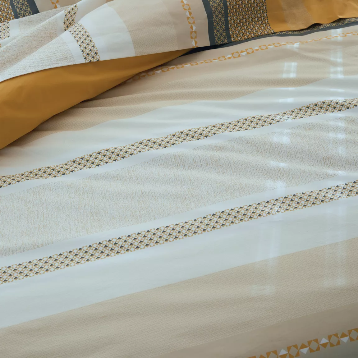 Taie de traversin percale de coton (L200 cm) Marlow Jaune