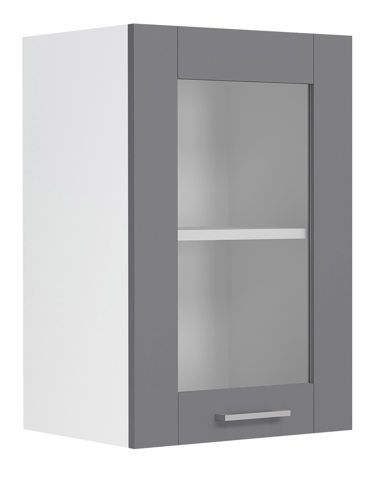 Glas-Hängeschrank COLURA - weiß-anthrazit - 40 cm
