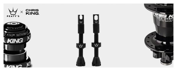Valves Tubeless Peaty's x Chris King MK2 60mm Noir