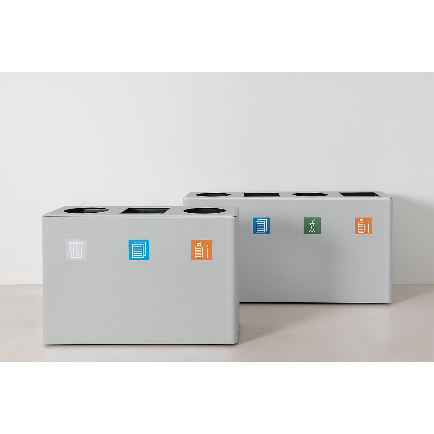 kaiserkraft | Wertstoffsammler | Volumen 3 x 30 l | mit Inneneimern