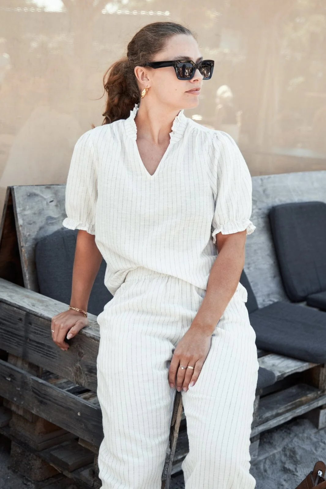 Neo Noir Astra Simple Stripe Pants