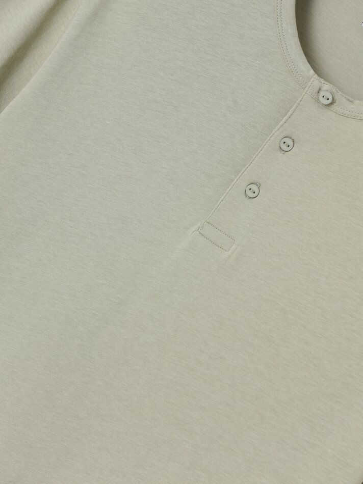 Camiseta com gola Baker - Verde Médio