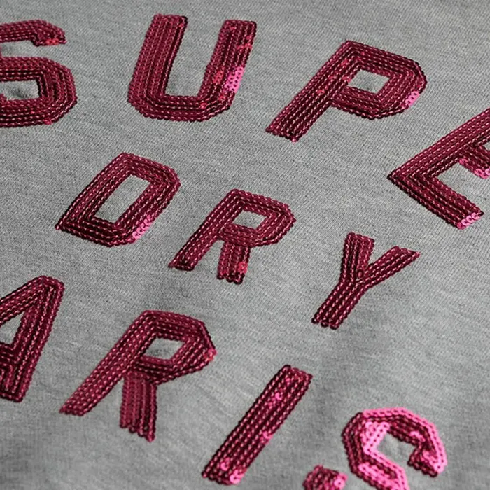 Superdry Embellished Varsity Loose Crew Sweater Dames