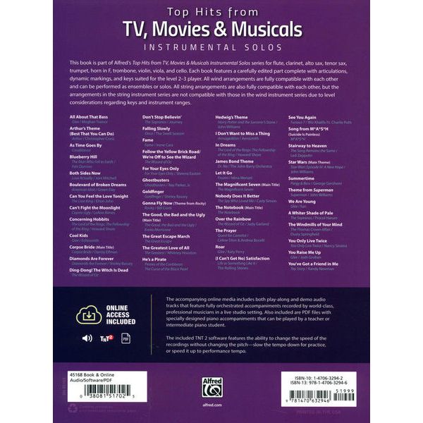 Alfred Music Publishing Top Hits from TV Movies Clar.