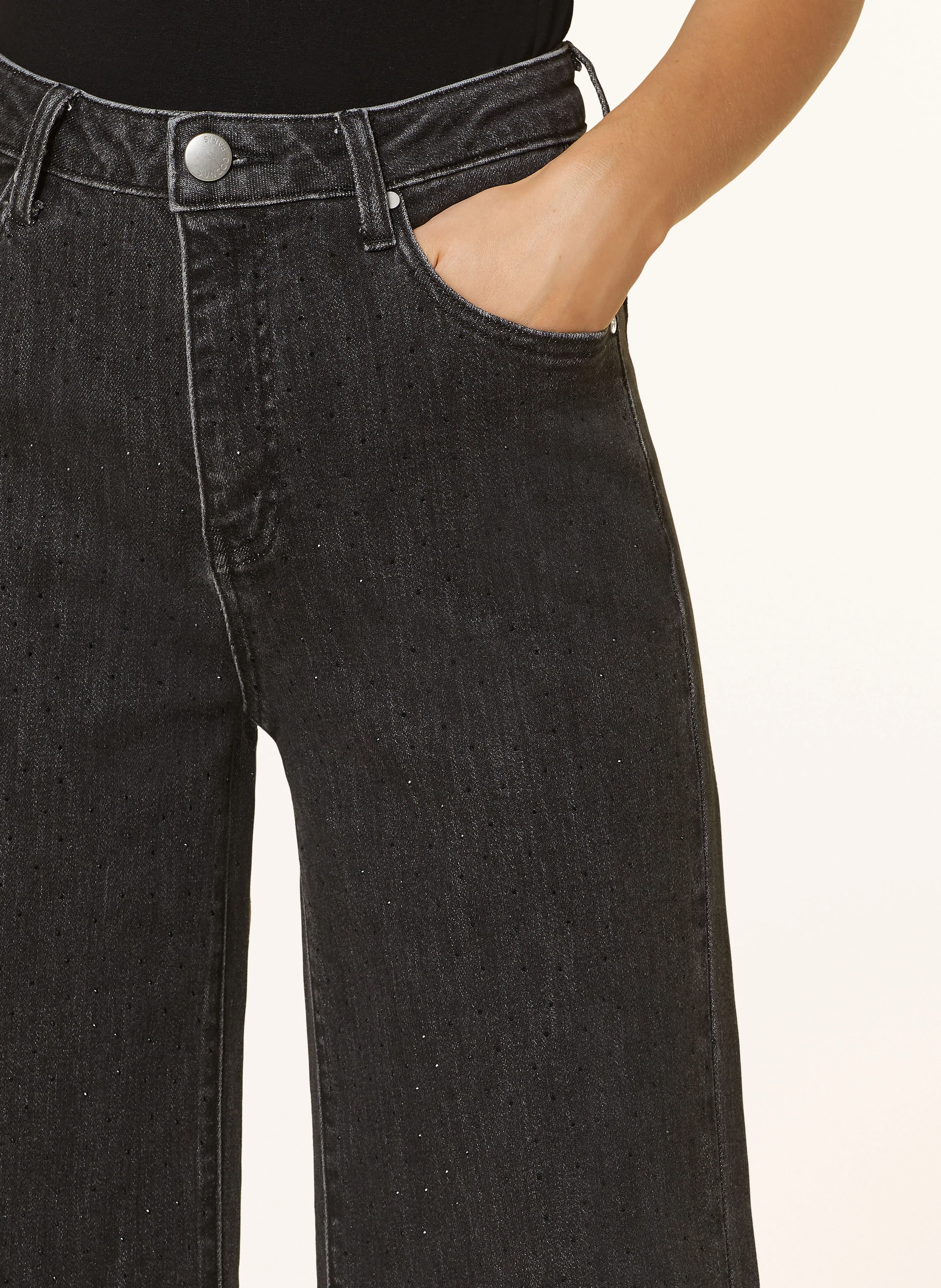 SUNCOO Flared Jeans RITUAL mit Schmucksteinen