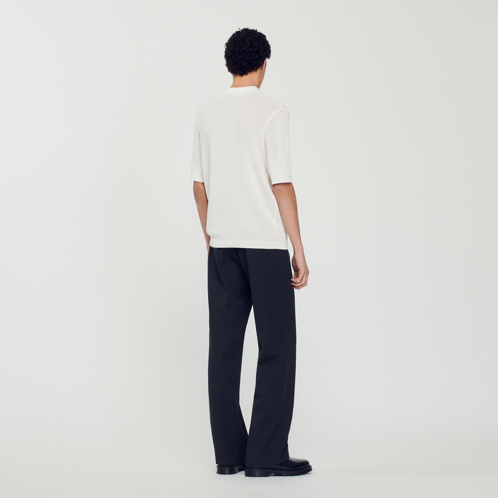Pull polo manches courtes