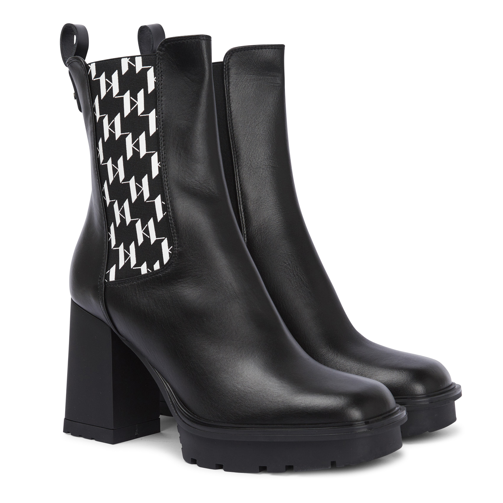 VOYAGE VI - Bottines en cuir à talon | Noir