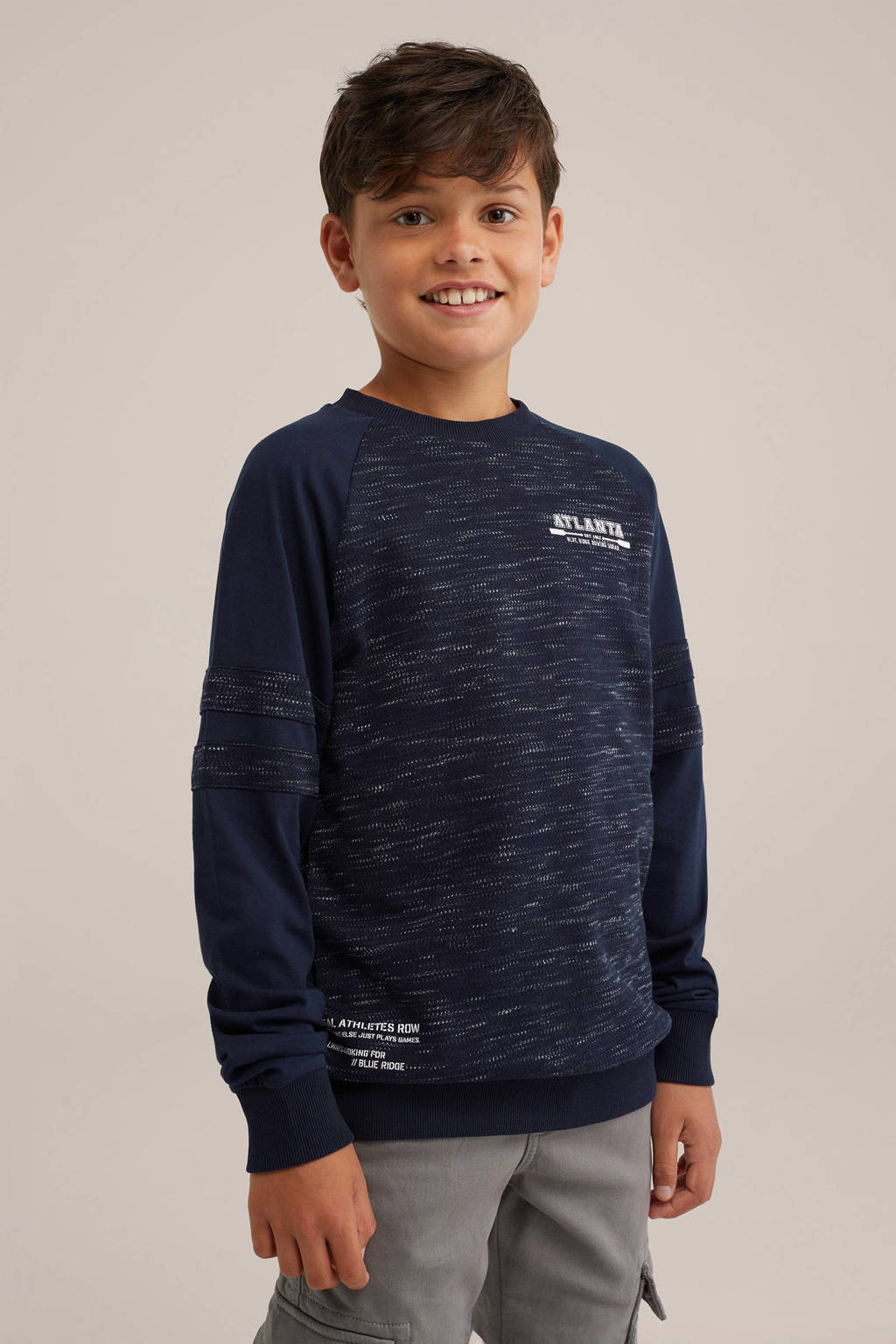 WE Fashion sweater donkerblauw
