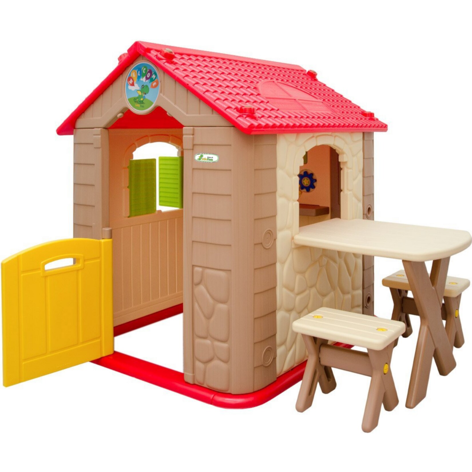 Kinder Spielhaus ab 1 - Garten Kinderhaus mit Tisch - Indoor Kinderspielhaus