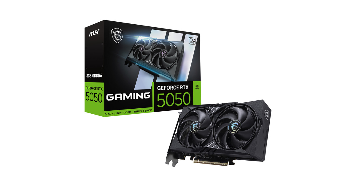 MSIGeForce RTX 5050 8G GAMING OC grafische kaart  (3x DisplayPort, 1x HDMI)