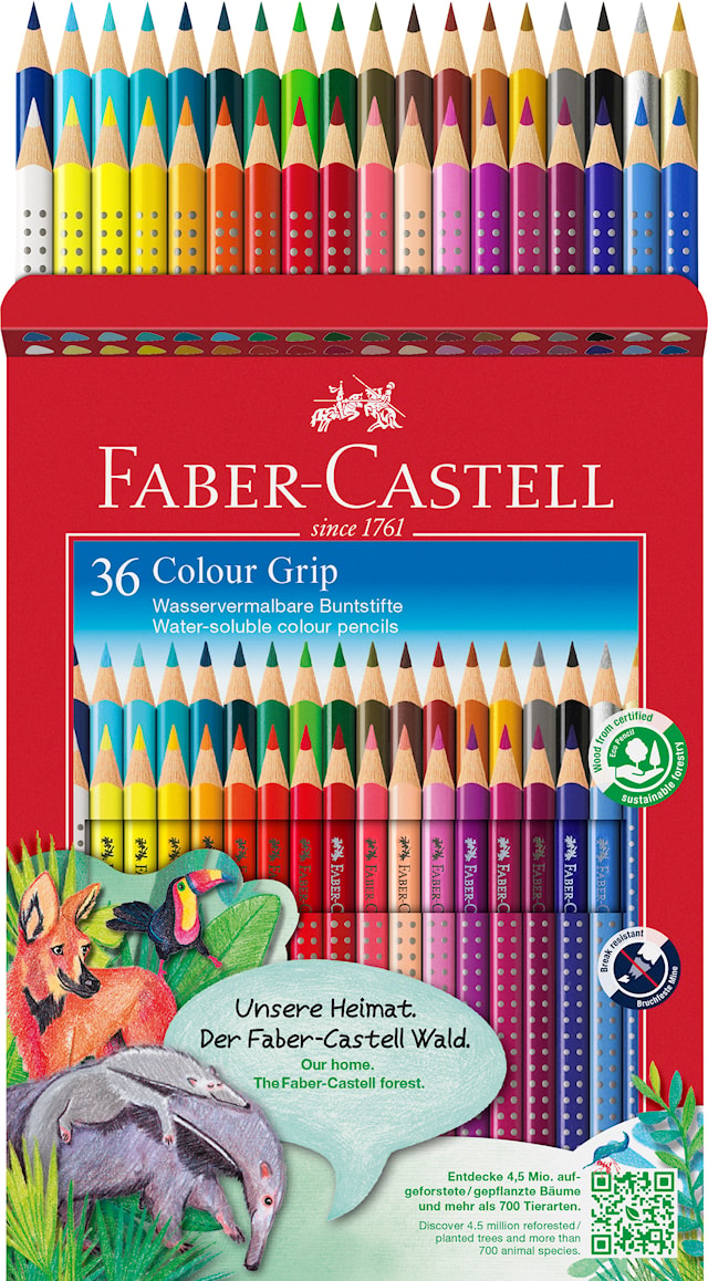 Fargeblyant Grip Color - 36 penner Faber-Castell