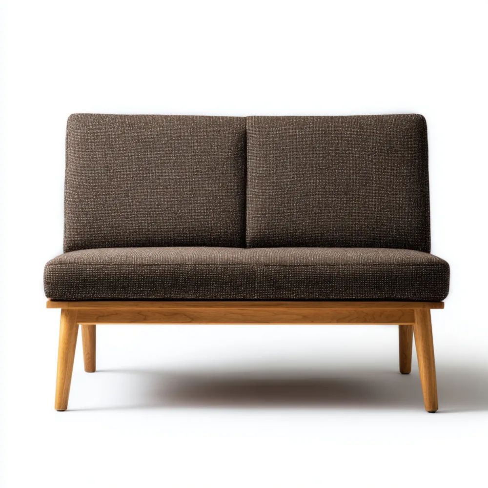 2-Sitzer-Sofa Stoff 120x75x80 cm - Dunkelbraun - Skandinavisches Design