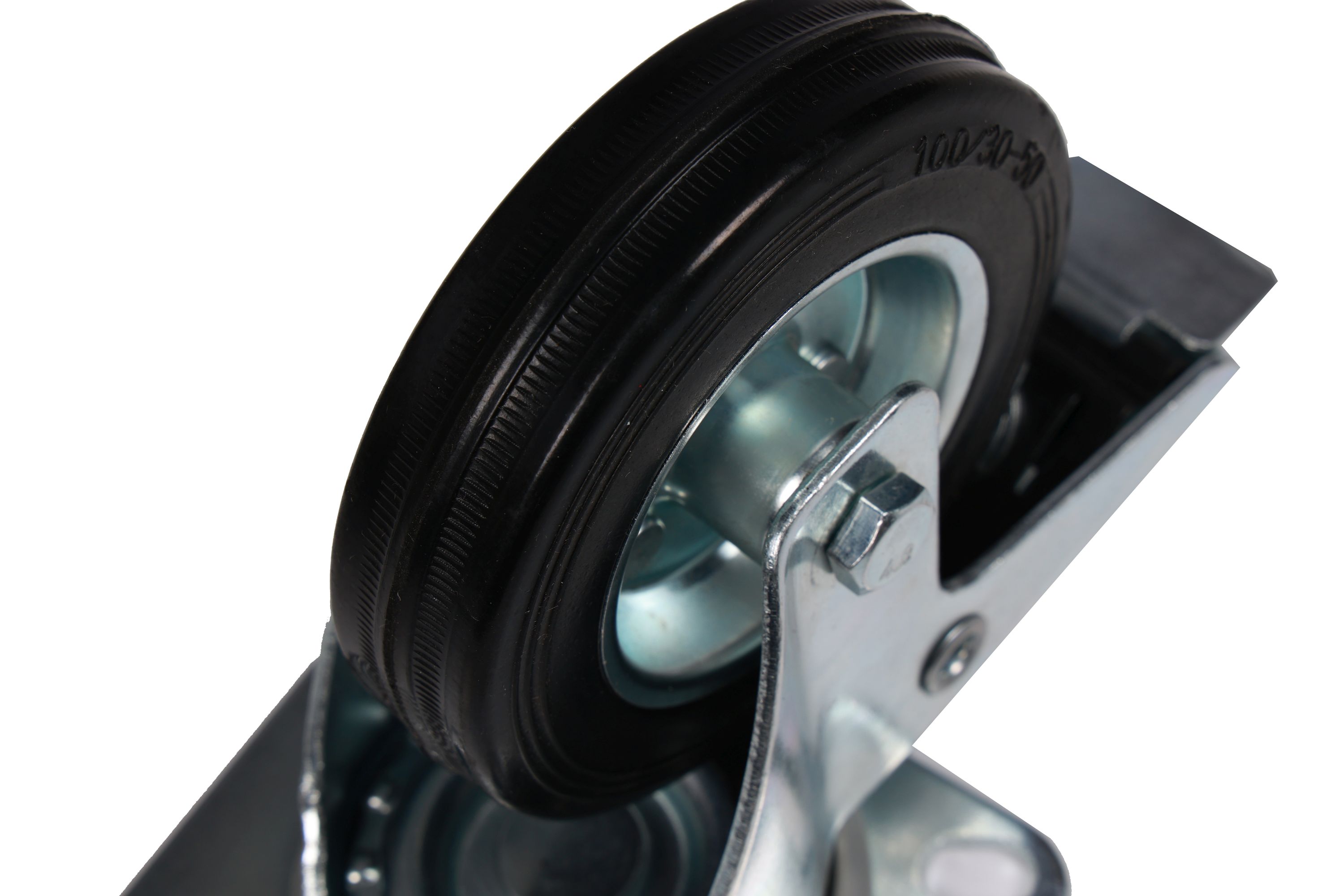 Schwerlastrollen Vollgummi 4er Set 80 mm