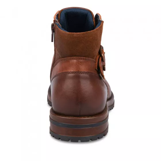 Bottines MARRON DENIM SIDE CUIR