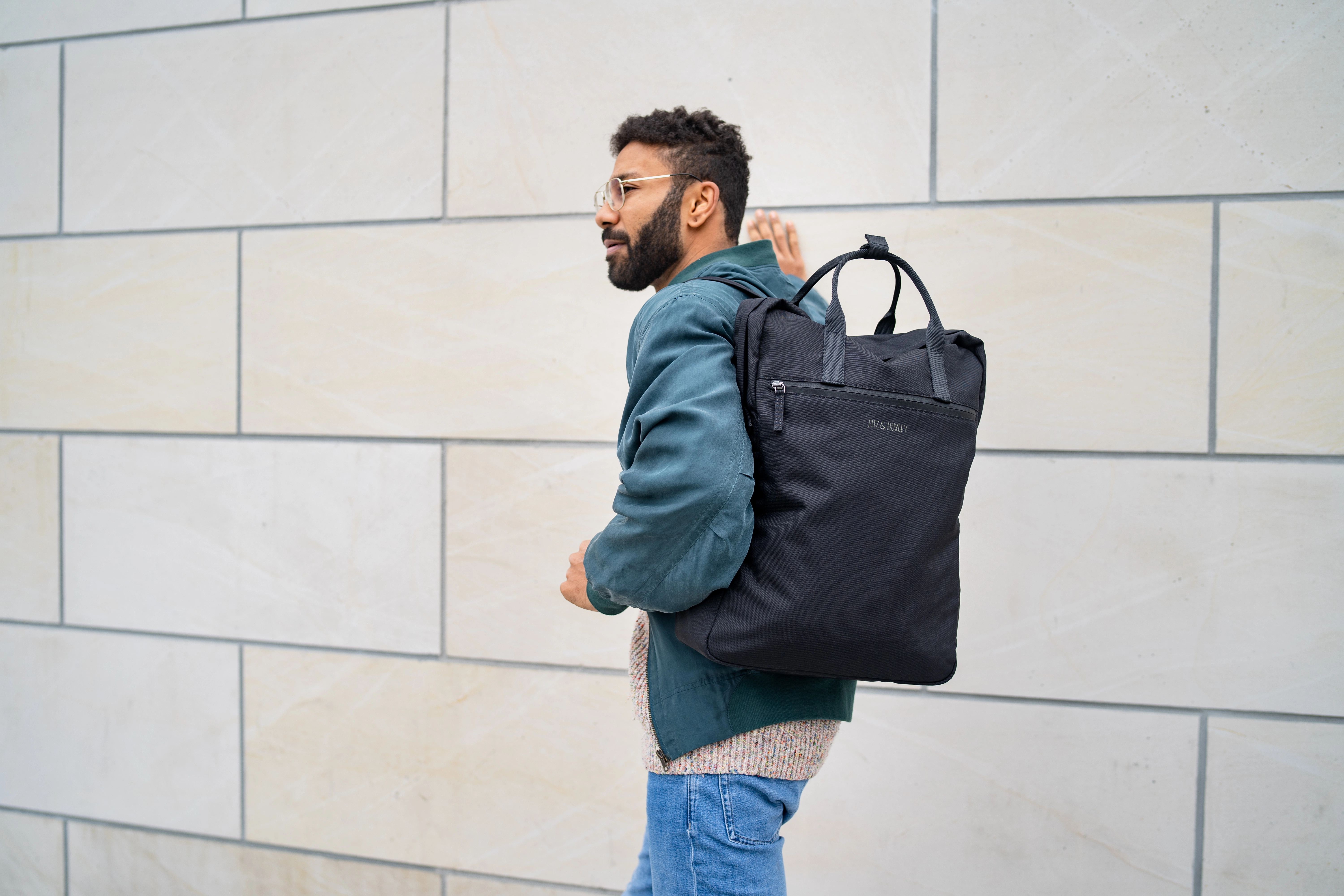 Fitz & Huxley Rucksack OCEAN 17l, schwarz