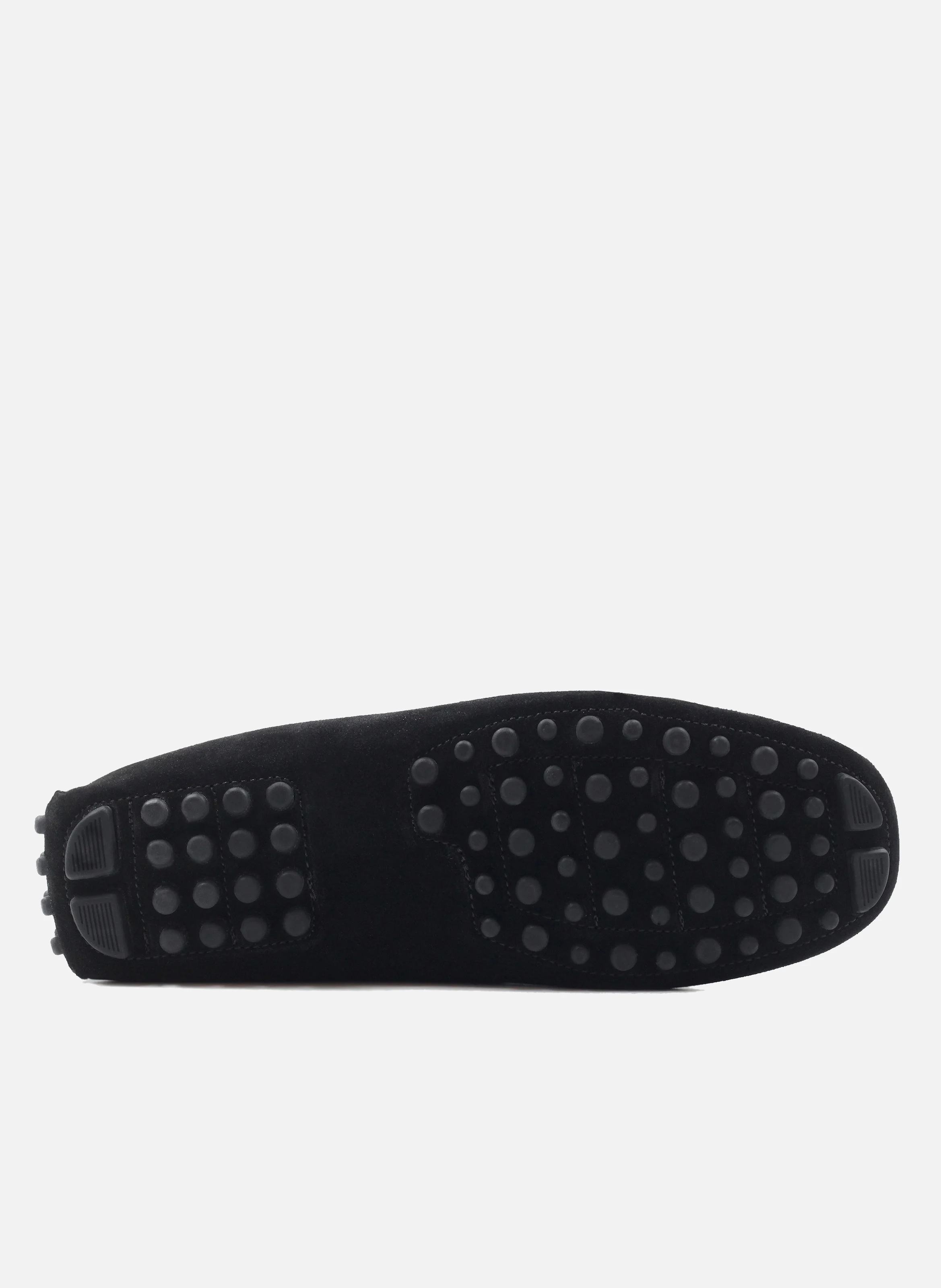 Mocassins picots doublés cuir daim | Noir