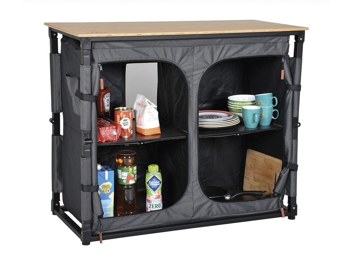 Obelink Ravenna Bamboo Quick campingkast - Black