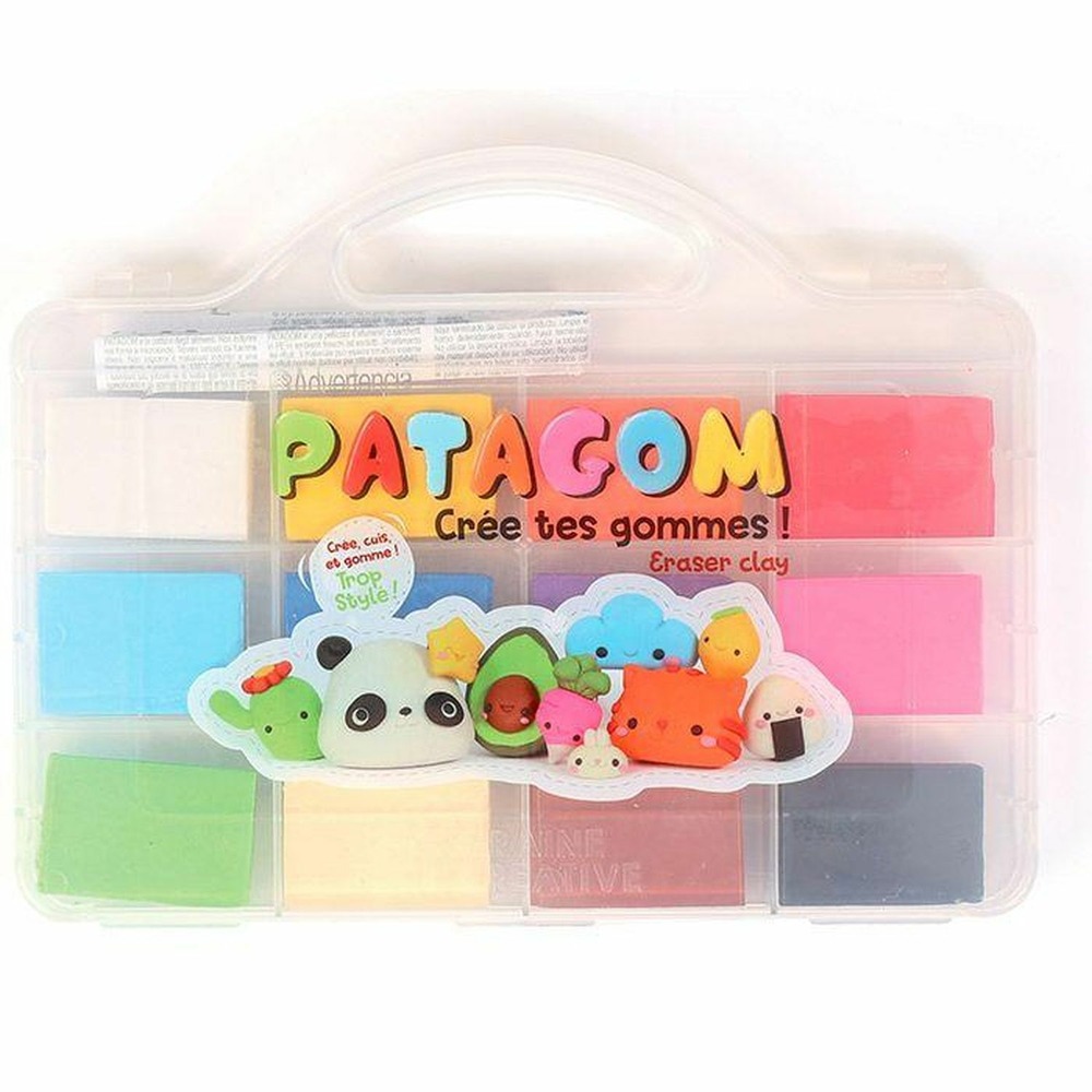 2 coffrets gomme à modeler patagom 12 couleurs