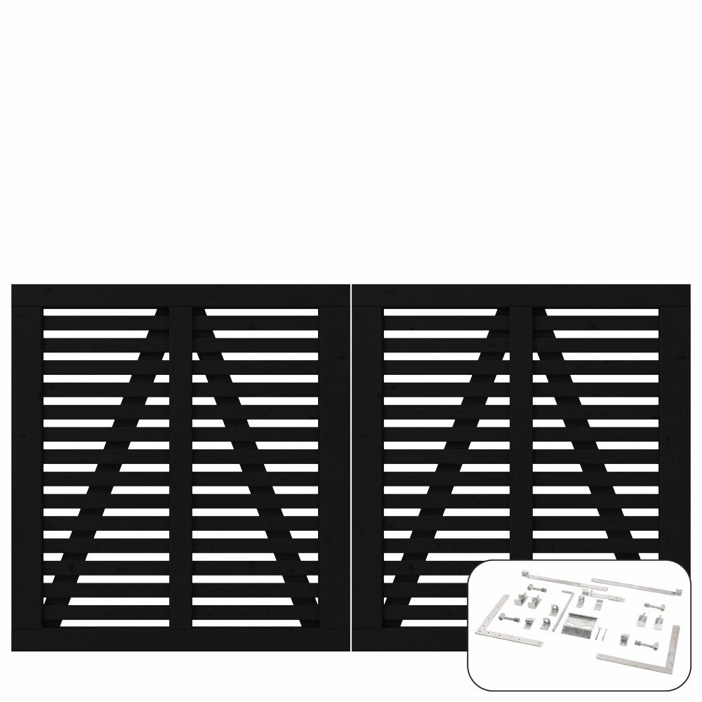 DOBBELPORT PLUS HARMONI 200X107CM SVART