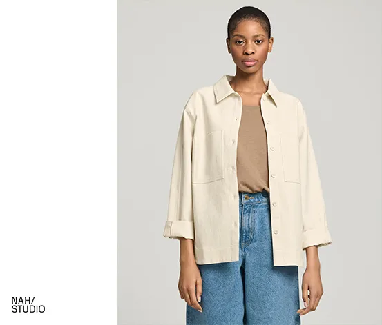 NAH/STUDIO Blusenjacke | ungefärbte Baumwolle