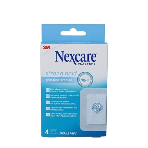 Nexcare strong hold 7,6 cm x 10,1 cm - 4 stk.
