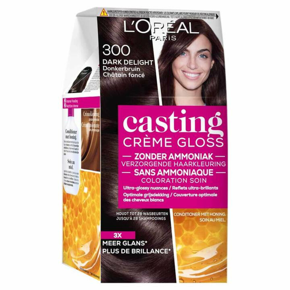 L'Oréal Casting Crème Gloss Semi-Permanente Haarkleuring 300 Dark Delight - Donkerbruin