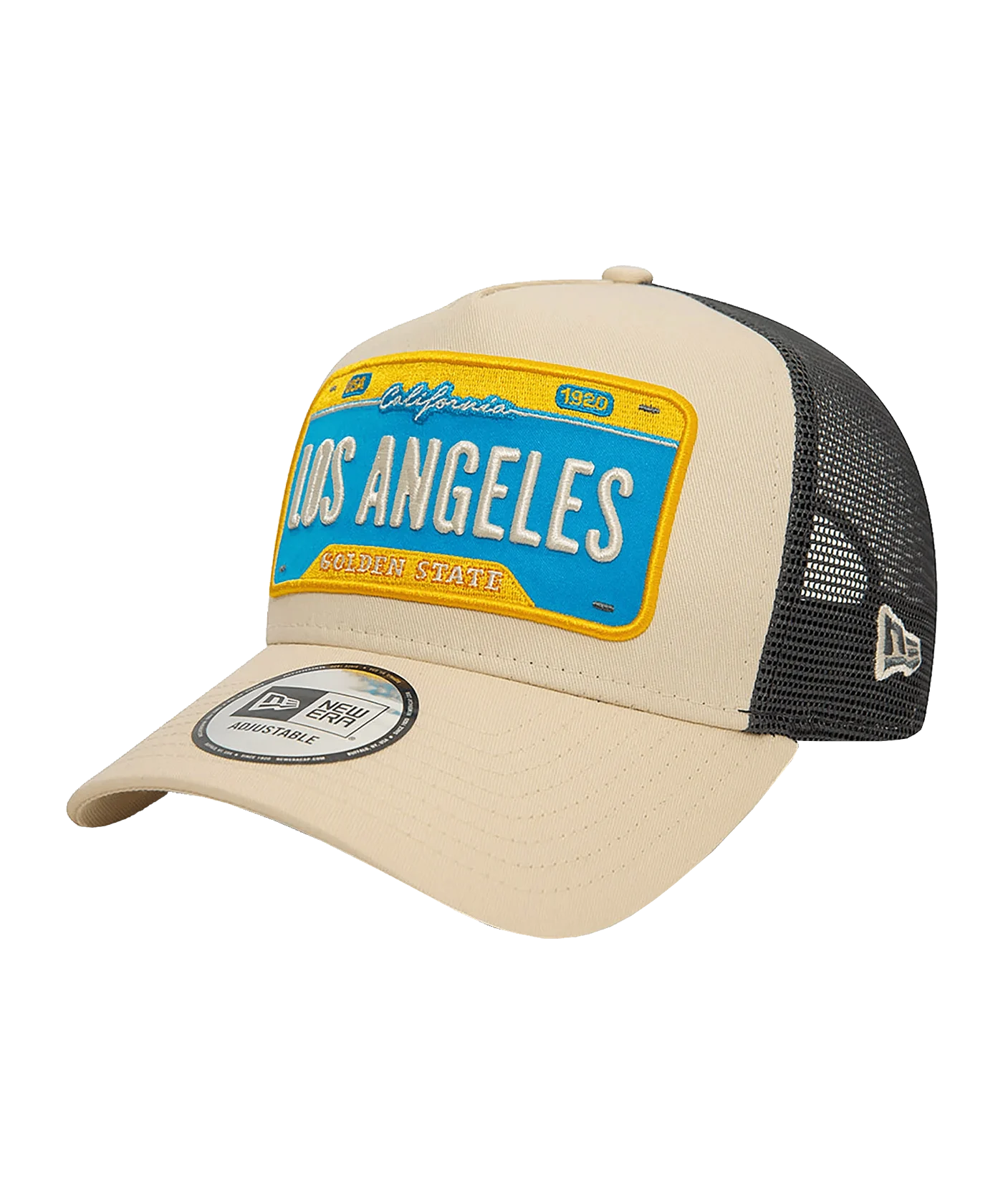 New Era Los Angeles Plate Trucker Cap Weiss