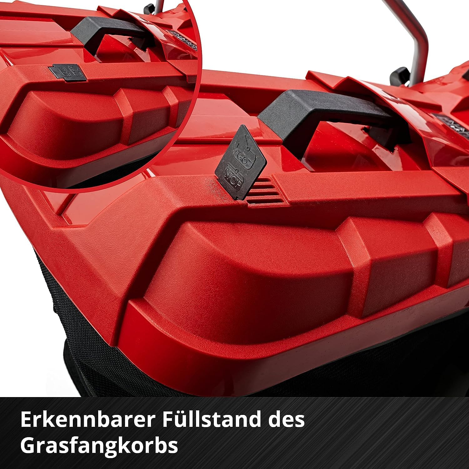 Einhell Akku-Rasenmäher GE-cm 18/33 Li Kit Power X-Change (18 V, 33 cm Schnittbreite, bis 200 m², Brushless, 30L Fangkorb, 25-65 mm Schnitthöhe, inkl. 4,0 Ah Akku und Ladegerät)
