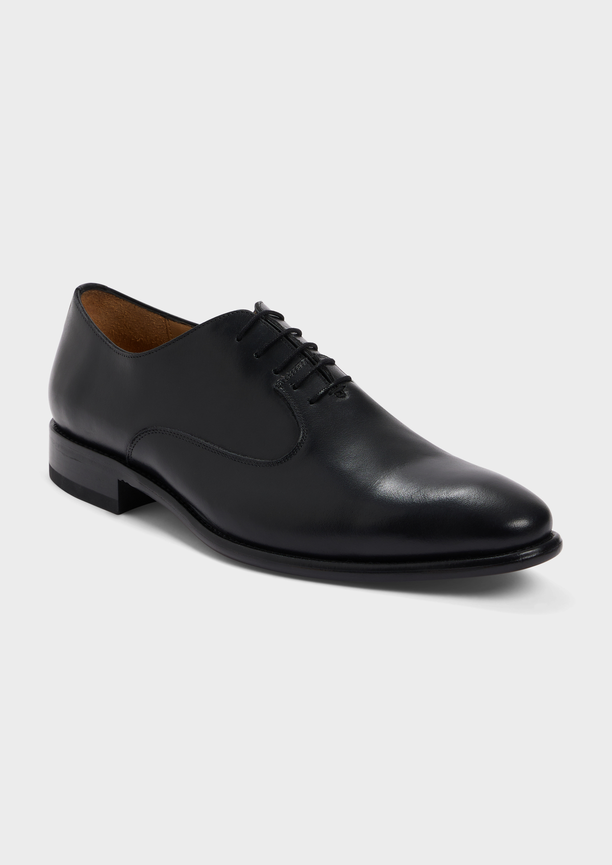 Richelieus en cuir lisse noir