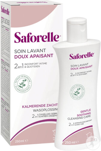 Saforelle Soin Lavant Doux Apaisant Gel Inconfort Intime Et Quotidien Bardane 250ml
