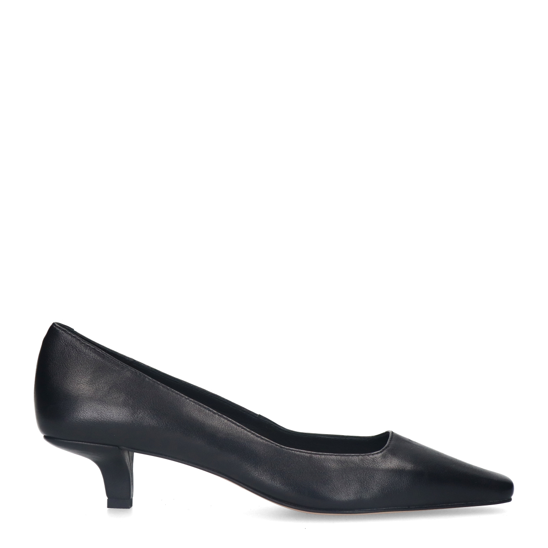 Zwarte leren pumps