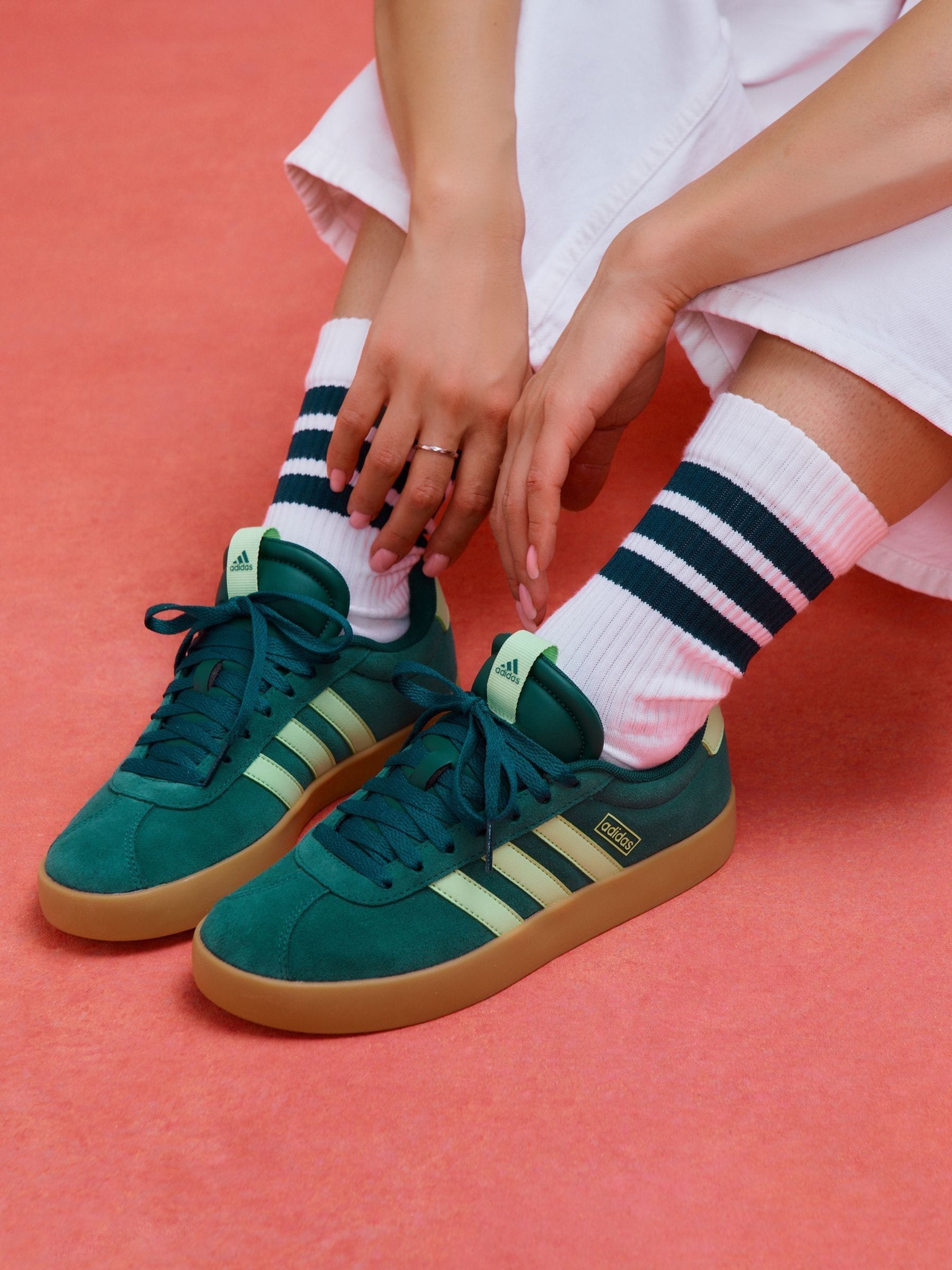 Groen, wit - adidas - Sneakers VL Court 3.0