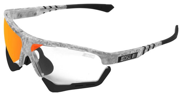 Scicon Sports Aerocomfort SCN XT XL Lunettes De Soleil De Performance Sportive (Miroir Rouge Photochromique Scnxt/Matt Gelé)