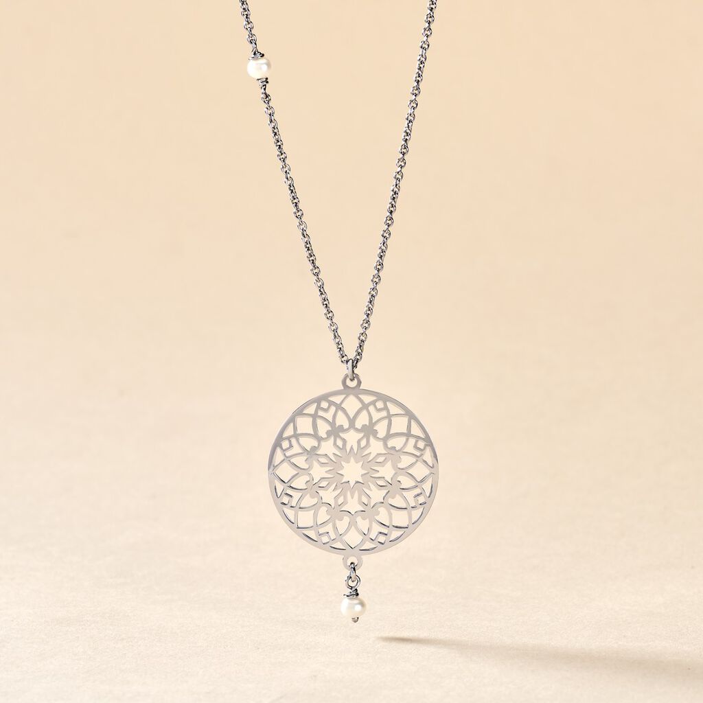 Collier Yolenn Argent Blanc Perle De Culture