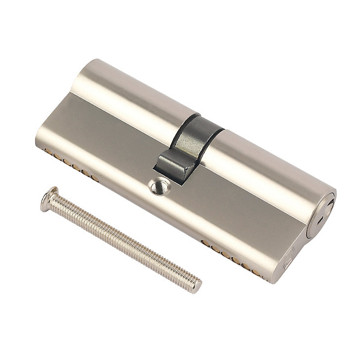 Cylindre laiton nickel satiné Smith & Locke 35 x 35 mm