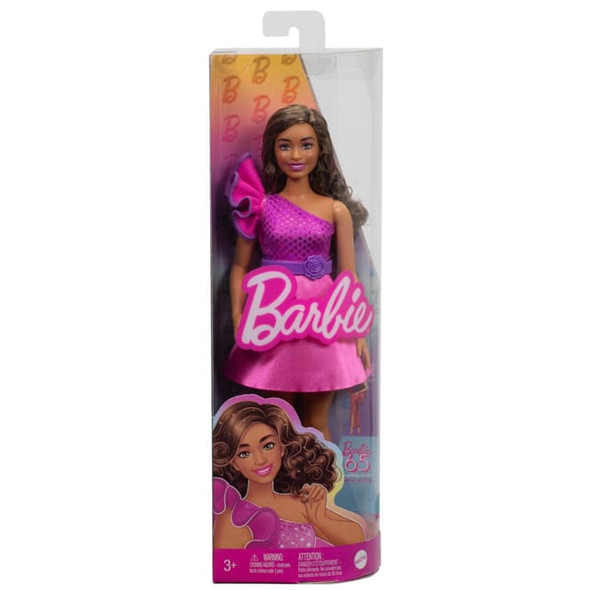 Barbie - Fashionista Puppe - Rüschenkleid - Brünett