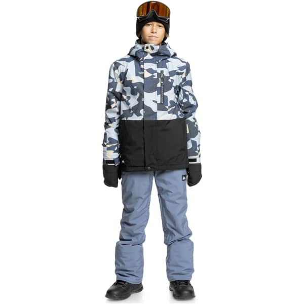 Veste de ski QUIKSILVER MISSION PRINTED BLOCK YTH JK PUZZLE CAMO ICE FLOW