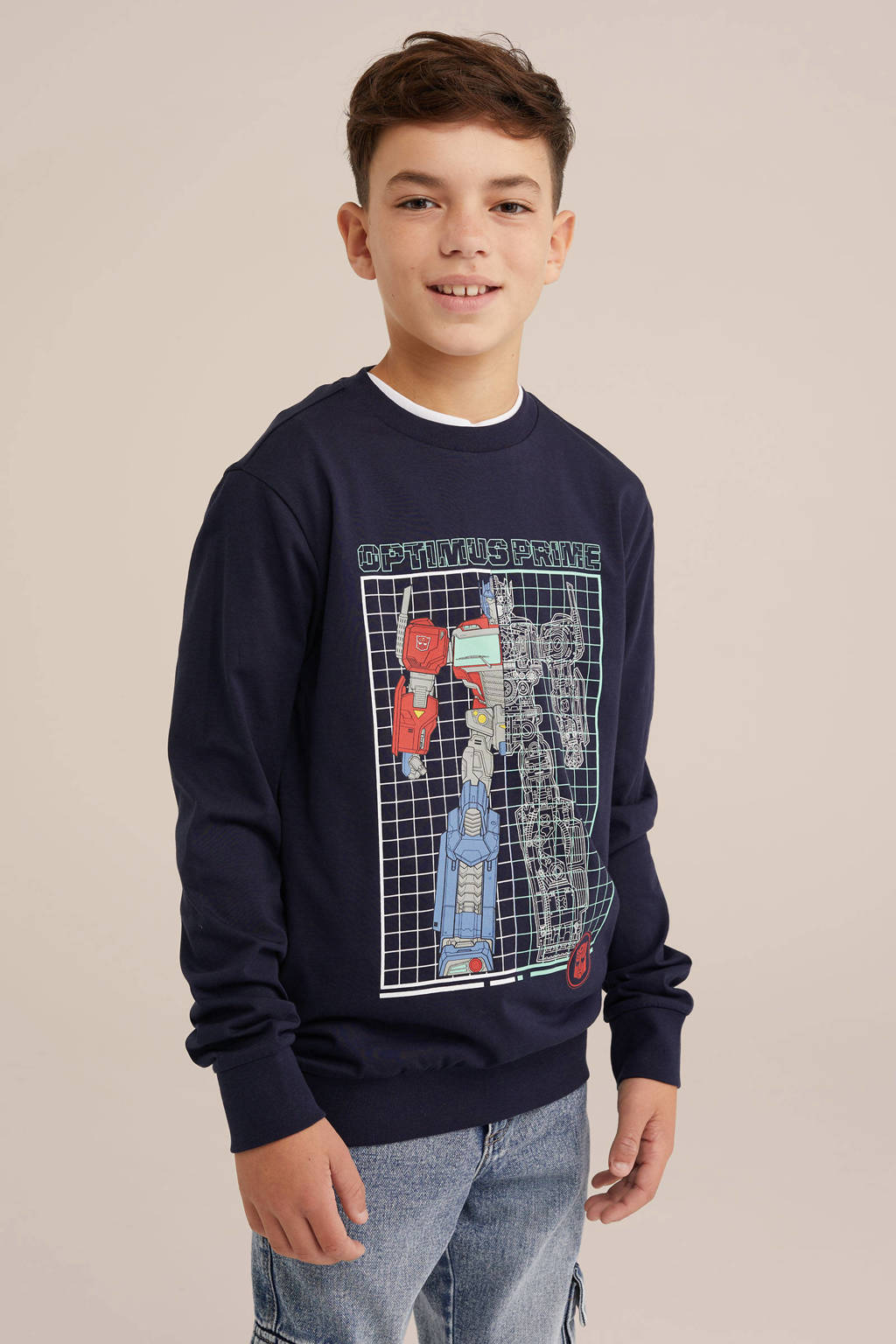 WE Fashion sweater donkerblauw
