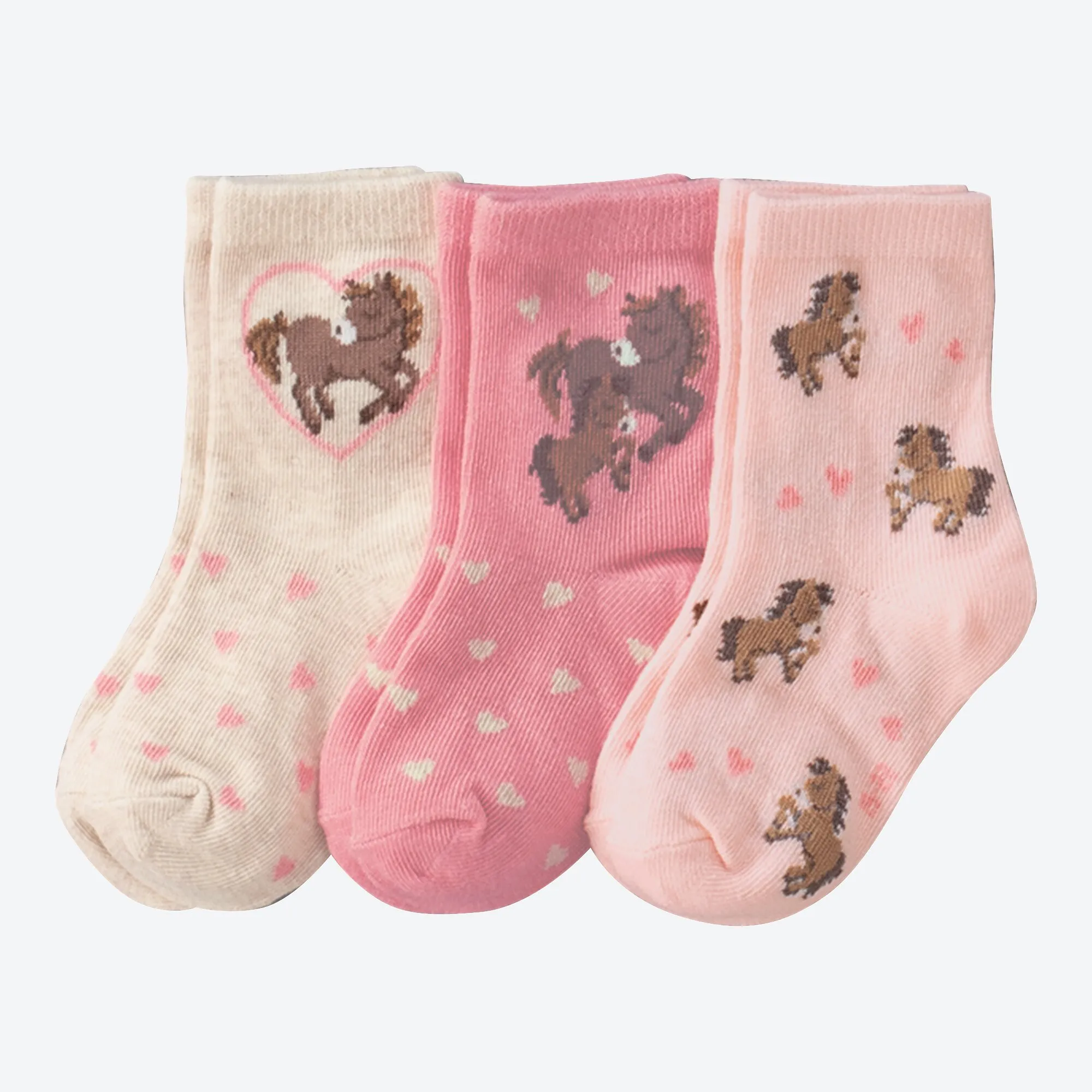 Baby-Mädchen-Socken mit Baumwolle, 3er-Pack