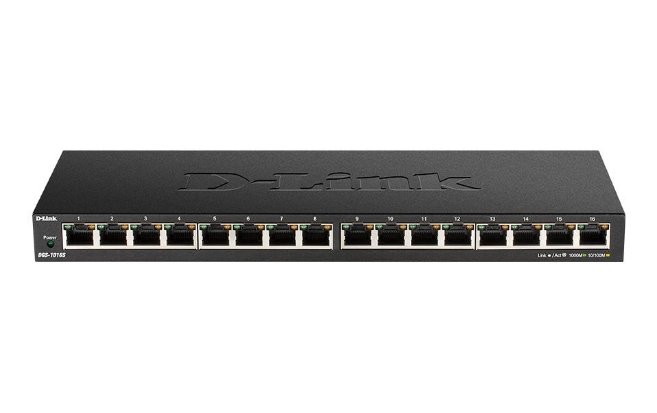 Switch DGS-1016S 16 Port16‑Port Gigabit Unmanaged Switch