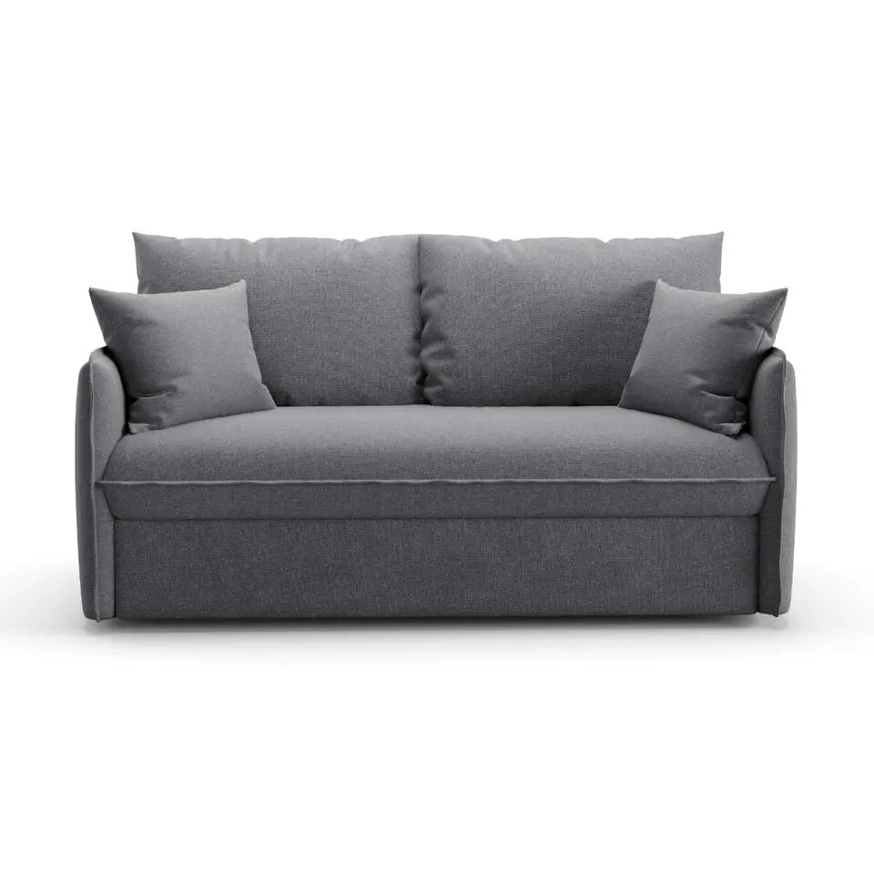 CALICOSY - Slaapbank MIRA - Grijs - 90x185x104 cm