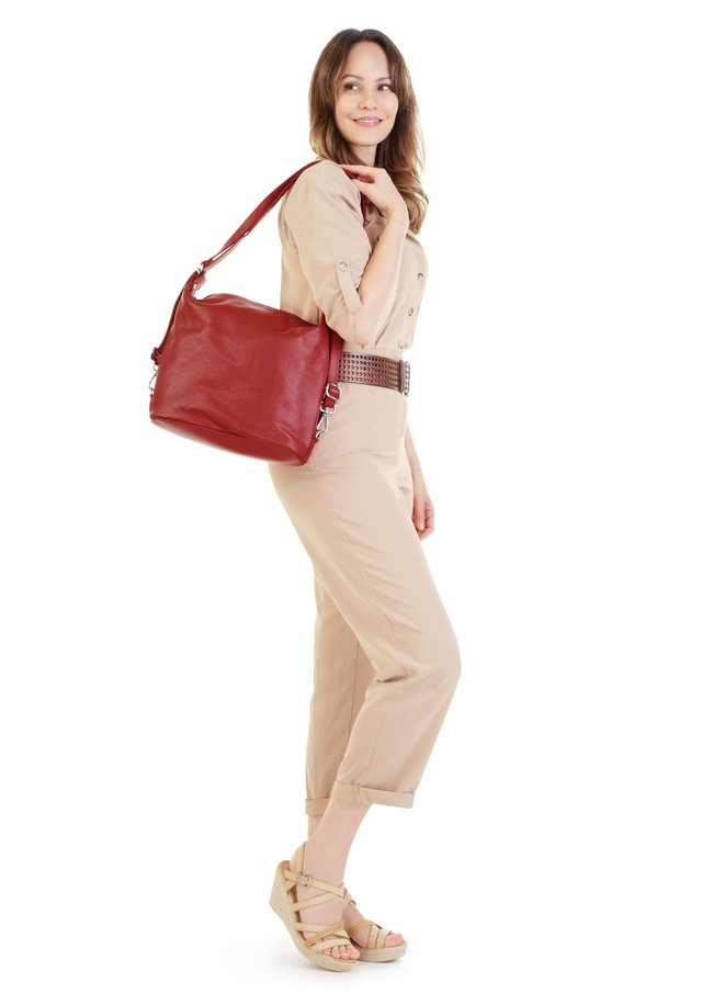 Samantha Look Shopper echt Leder, Made in Italy