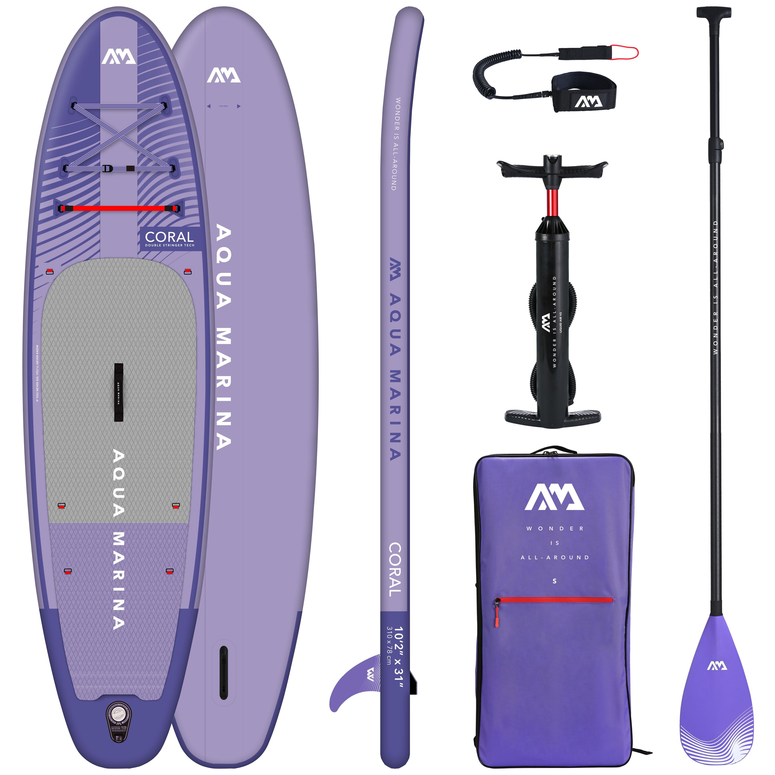 Aqua Marina Stand Up Paddle CORAL lila 310 cm